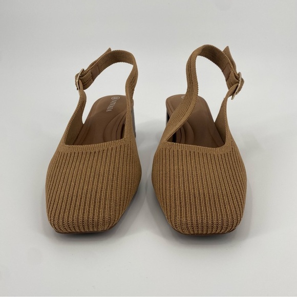 Vivaia Square Toe Block Heel Melody Slingback Nutmeg 40  9.5 - Picture 5 of 12